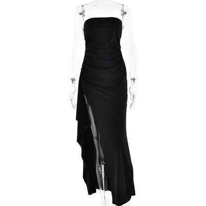 Robe Longue Bustier Fendue – Élégance Sensuelle & Glamour – Soirée, Mariage, Cocktail