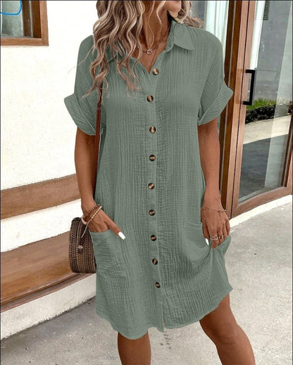 Robe Chemise d'Été Femme – Élégante, Fluide et Décontractée – Look Chic Sans Effort