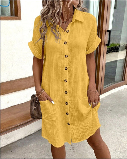 Robe Chemise d'Été Femme – Élégante, Fluide et Décontractée – Look Chic Sans Effort