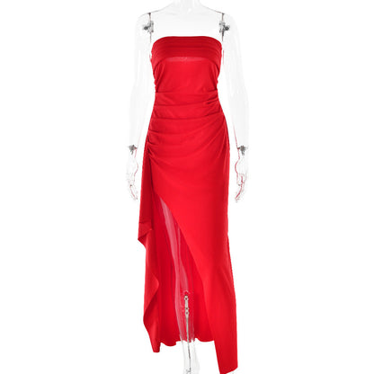 Robe Longue Bustier Fendue – Élégance Sensuelle & Glamour – Soirée, Mariage, Cocktail